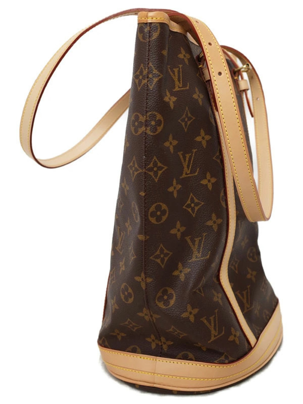 Louis Vuitton Monogram Shoulder Bucket Bag Brown